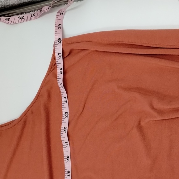 Ava & Liv mauve T-shirt rayon jersey dress sleeveless stretch and flowy size 4X - Picture 6 of 8